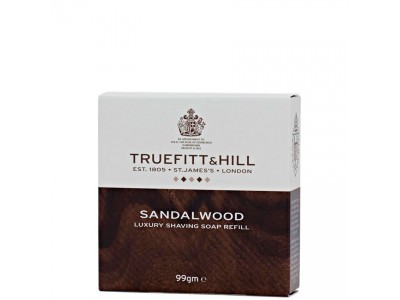 TRUEFITT & HILL Luxury Shaving Soap Sandalwood refill - Люкс-мыло для бритья (запасной блок для деревянной чаши) 99гр