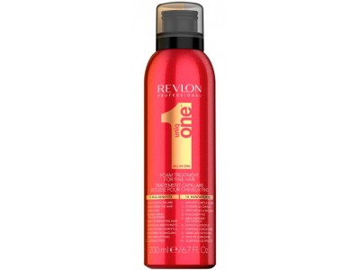 Revlon Professional Uniq One Hair & Scalp Foam Treatment Fine Hair - Пена для объёма тонких волос 10-в-1 Увлажняющая 200мл